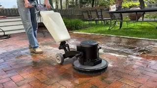 Glide Freedom floor machine cleaning pavers